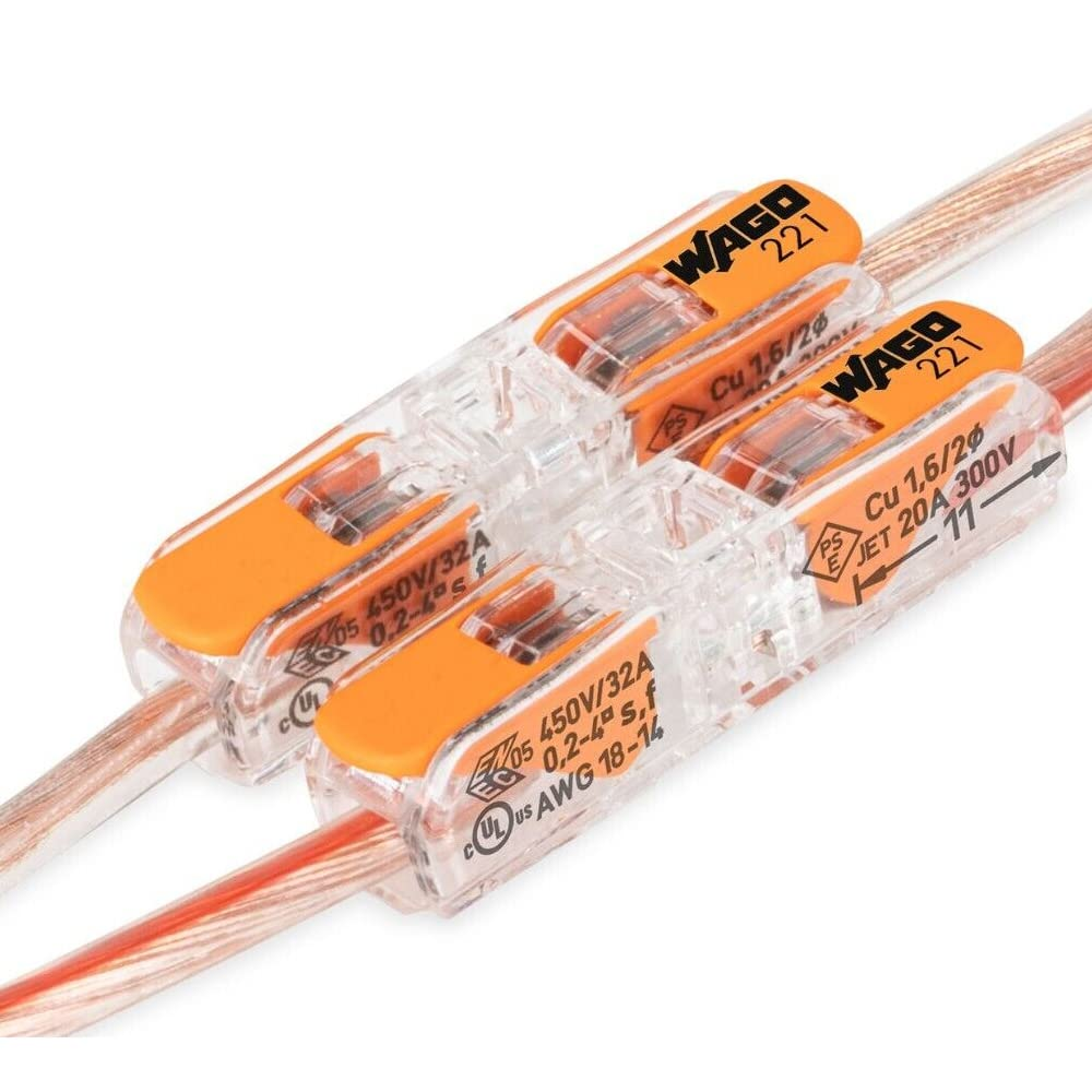 **Official & Genuine** (60 Pcs) WAGO 221-2411 - 4Mm&sup2; 221 Inline Splicing Connectors for All Conductor Types image number 6