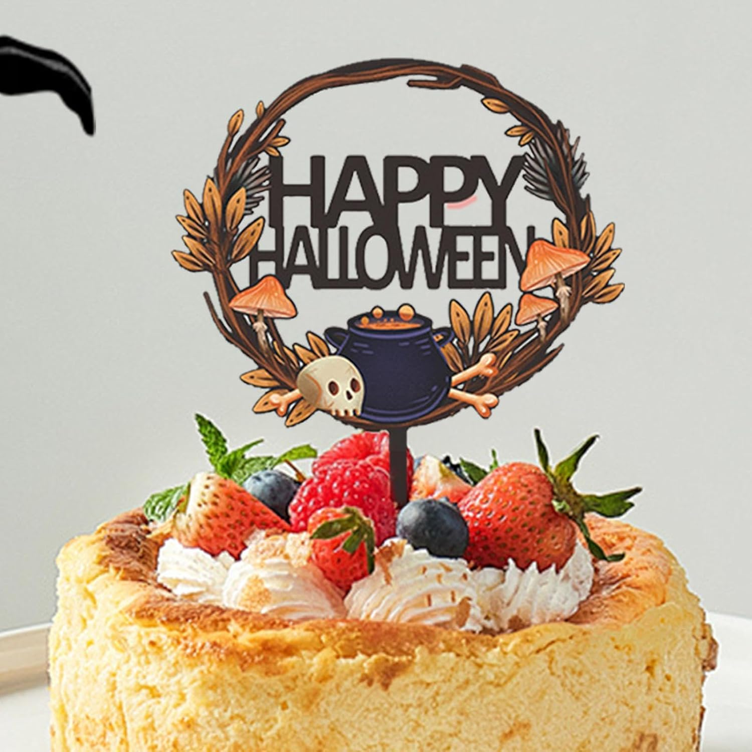 Halloween Cake Topper - Halloween Cake Plugin Party Dessert,Table Decoration Supplies Halloween Party Cake Decorations Horror for Boy Girls