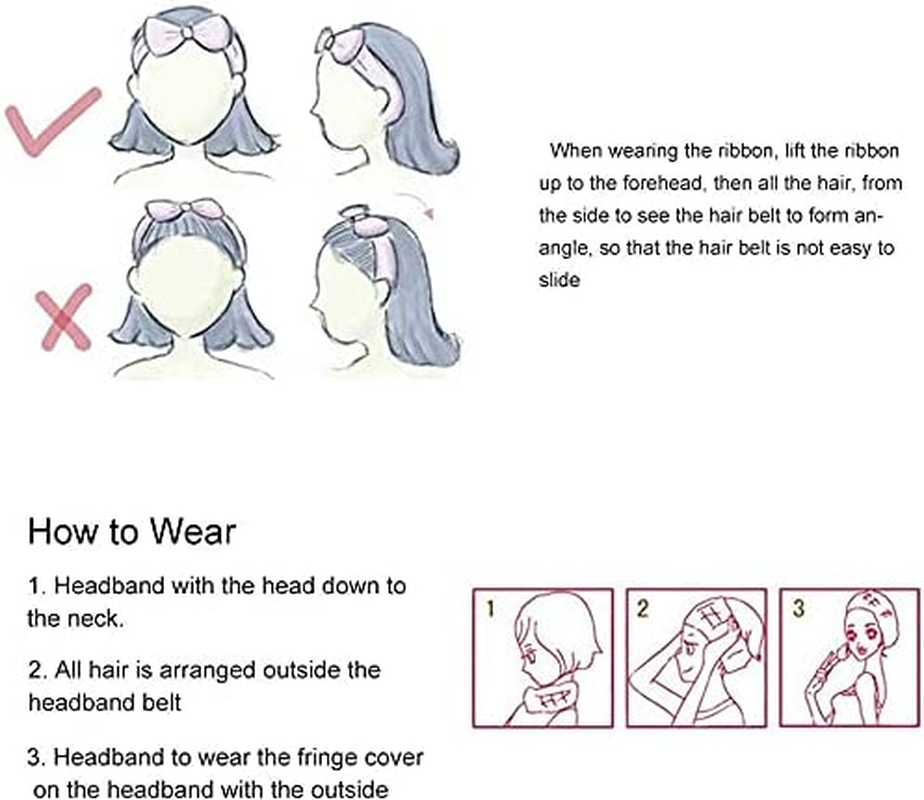 2Pcs Cute Panda Ear Headband Soft Elastic Coral Fleece Hair Band with Pompons for Ladies Fashion(Black Ear and Grey Ear) image number 4