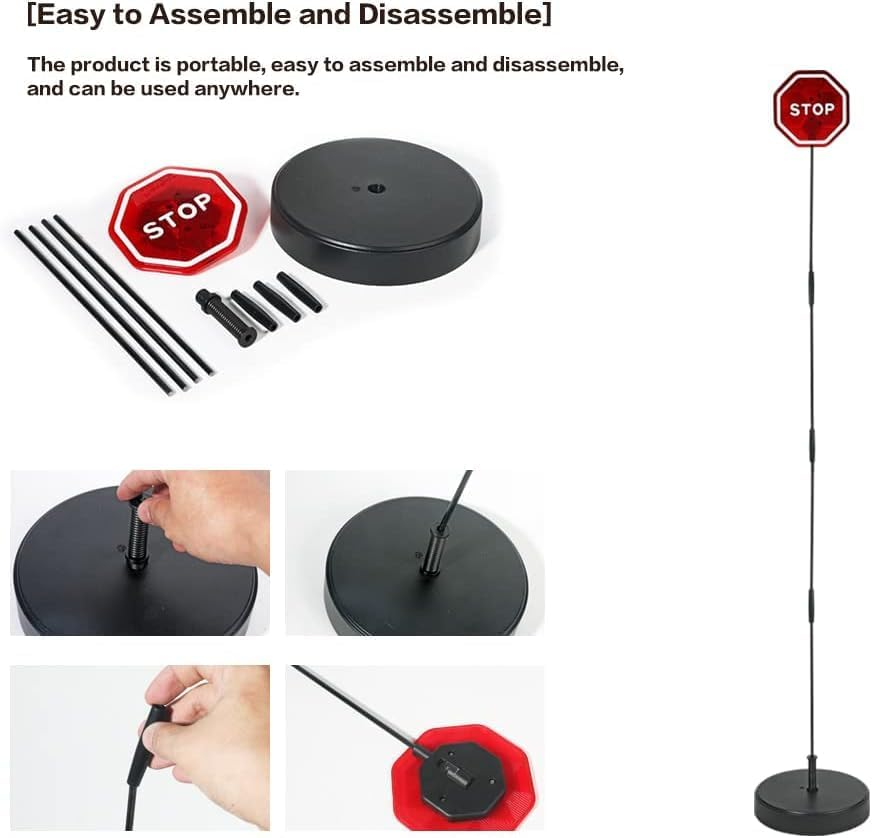 LED Light Parking Stop Sign,Smart Parking LED Garage Flashing Warning Stop Sign, Parking Assist LED Stop Sign Parking Assistant with Flashing Signal for Garage TCTX001 image number 2