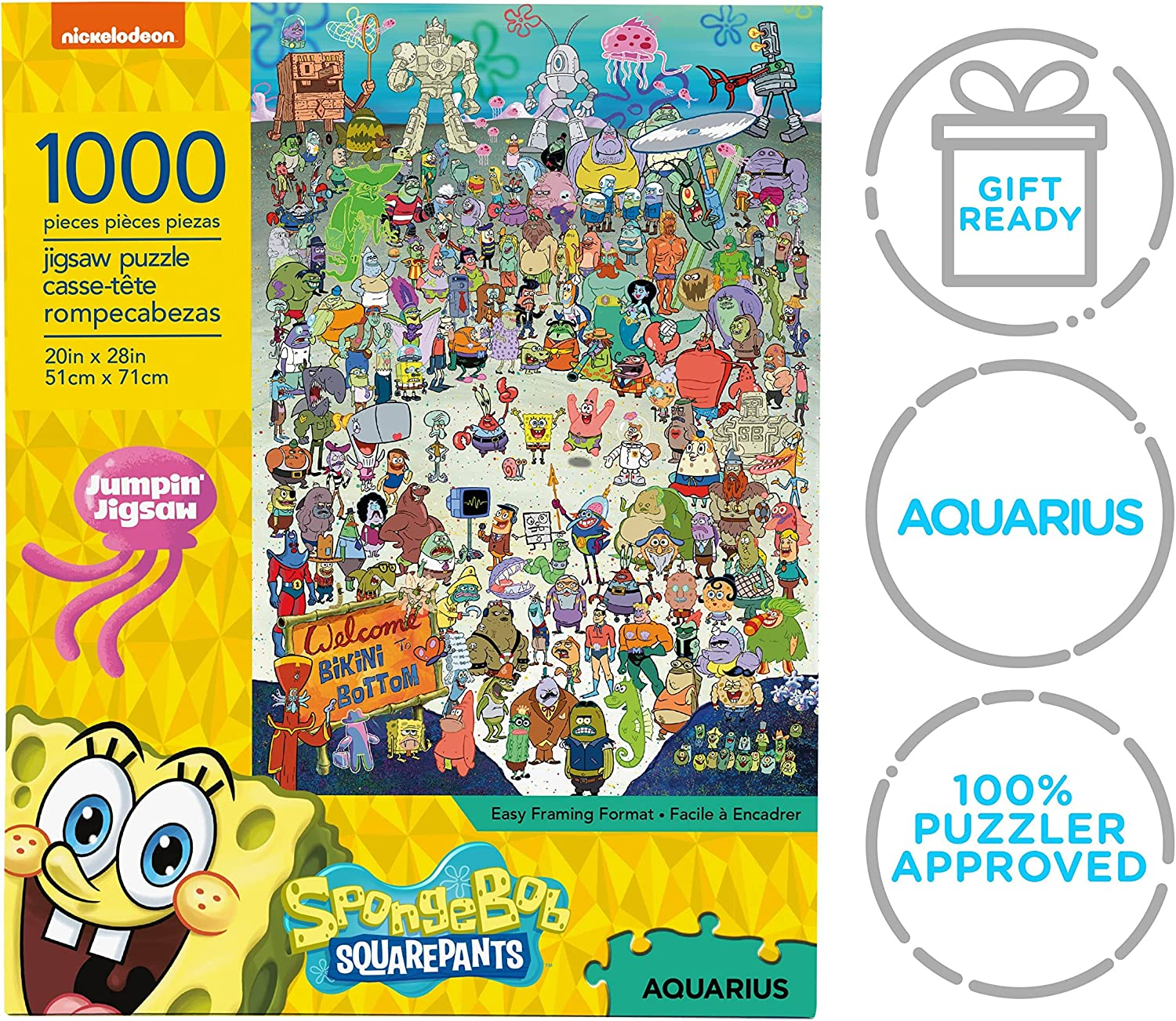 Aquarius Spongebob Squarepants Cast Puzzle 1000-Pieces