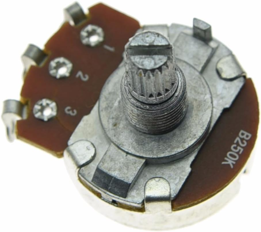 Dopro 5Pcs Linear Guitar Pots Volume 250K Electric Guitar Large Pots 24Mm Base with Short Split Shaft Guitar Potentiometer B250K image number 3