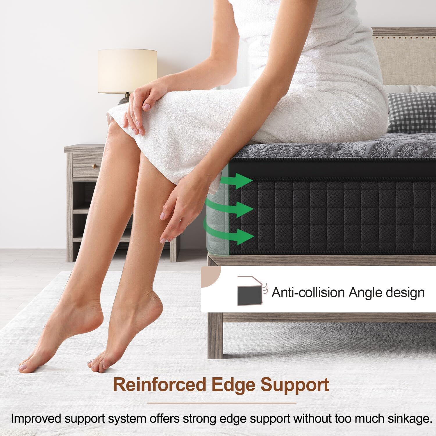 Duchess 34Cm Queen Hybrid Mattress - Mattress Comfortable Memory Foam and Pocket Springs with Pressure Relief Breathable Design Reinforced Edge Support image number 4