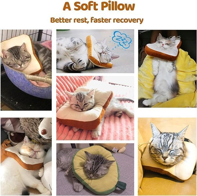 Adjustable Cone Collar Soft - Recovery Collar for Cats after Surgery, Elizabethan Neck Cone for Kittens (Toast-M) image number 1