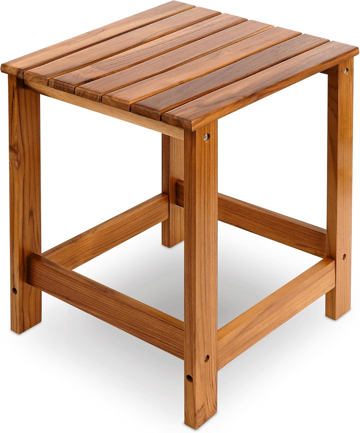 Utoplike Teak Outdoor Side Table for Patio, Pool Coffee Accent Table, Wood End Tables for Garden, Backyard, Bed, Living Room, Couch image number 5