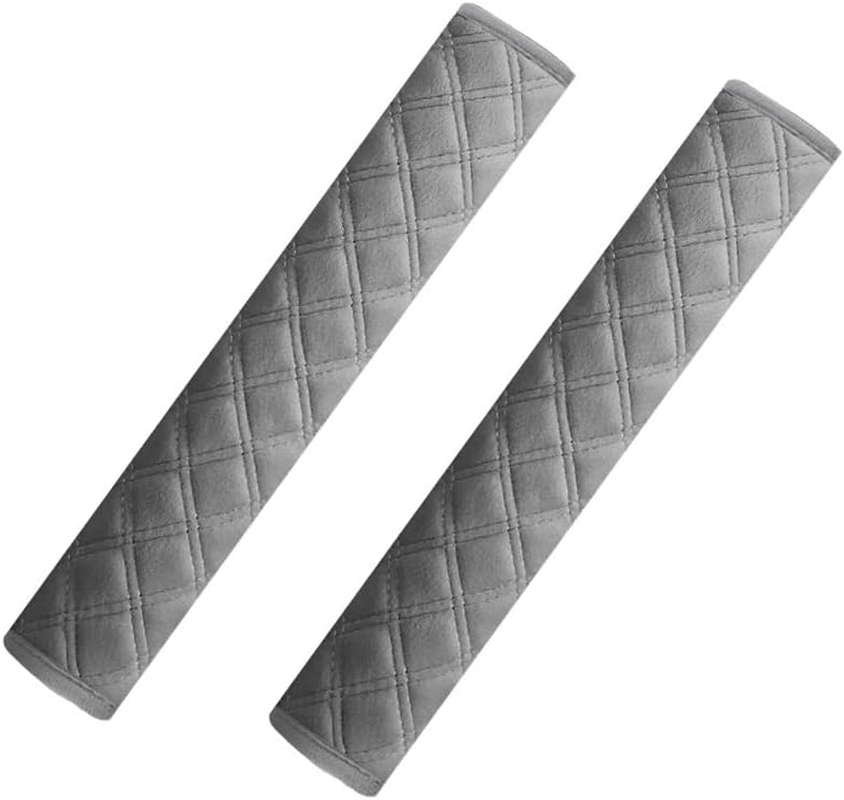 2 Pack Soft Car Seatbelt Covers, Seat Belt Shoulder Strap Pad, Safety Protection for Adults and Children, Helps Protect Your Neck, Auto Interior Accessories for Truck (Gray, One Size) image number 2