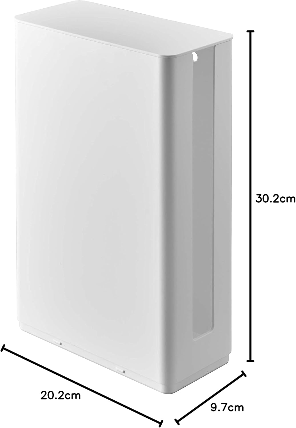 Yamazaki 5750 Stackable Slim Router Storage Case with Lid, Long, White, Approx. W3.8 X D 8.9 X H 11.9 Inches (9.7 X 20.2 X 30.2 Cm) (Includes Lid) Smart Smart Float Storage Effective Use of Debt Space