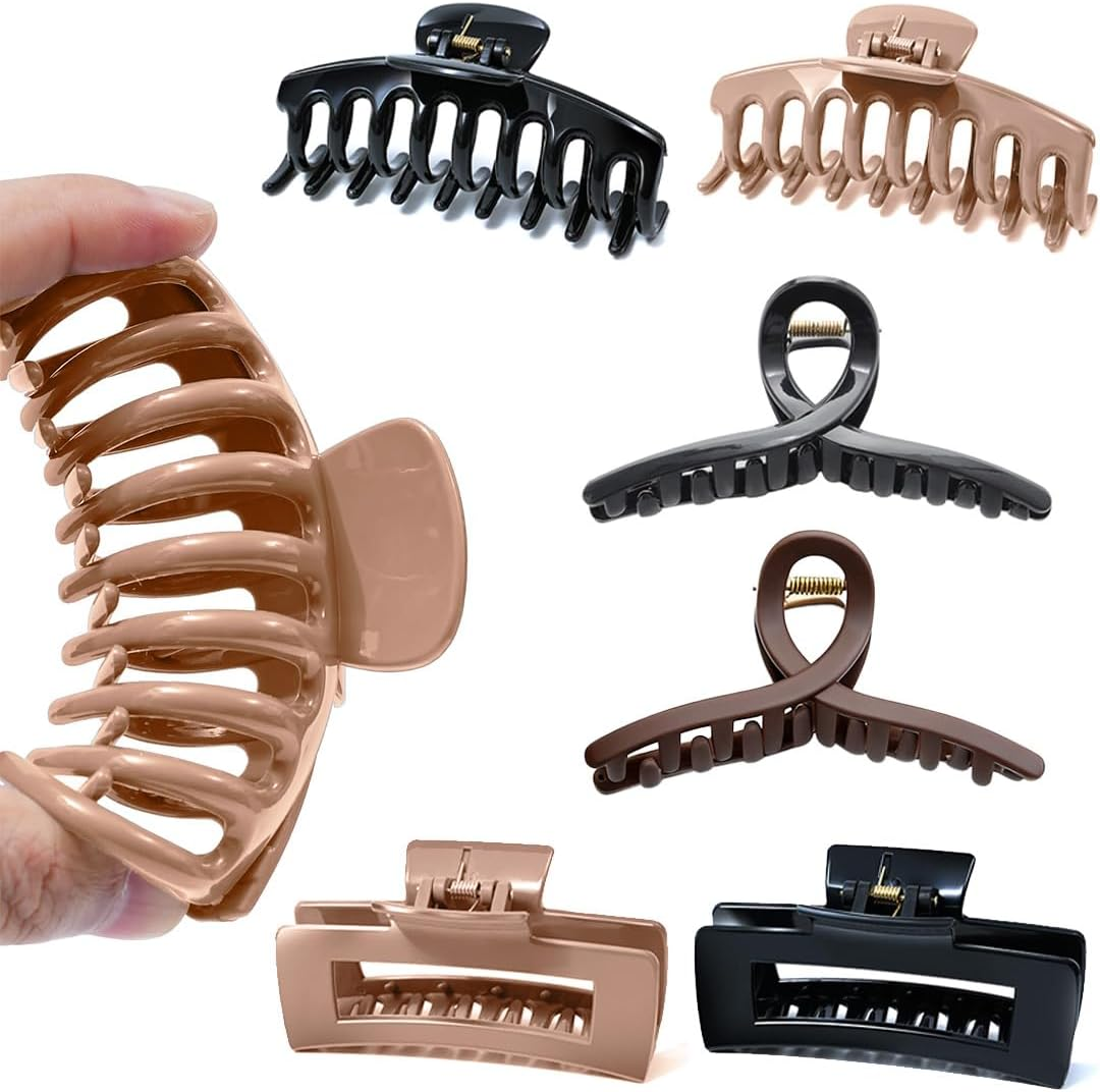 ROKZELT Pack of 6 Soft Hair Clips Women Cloud Clip Flexible Silicone Hair Clips Non-Slip Large Bendable Clip Soft Hair Clips for Thin and Thick Hair image number 5