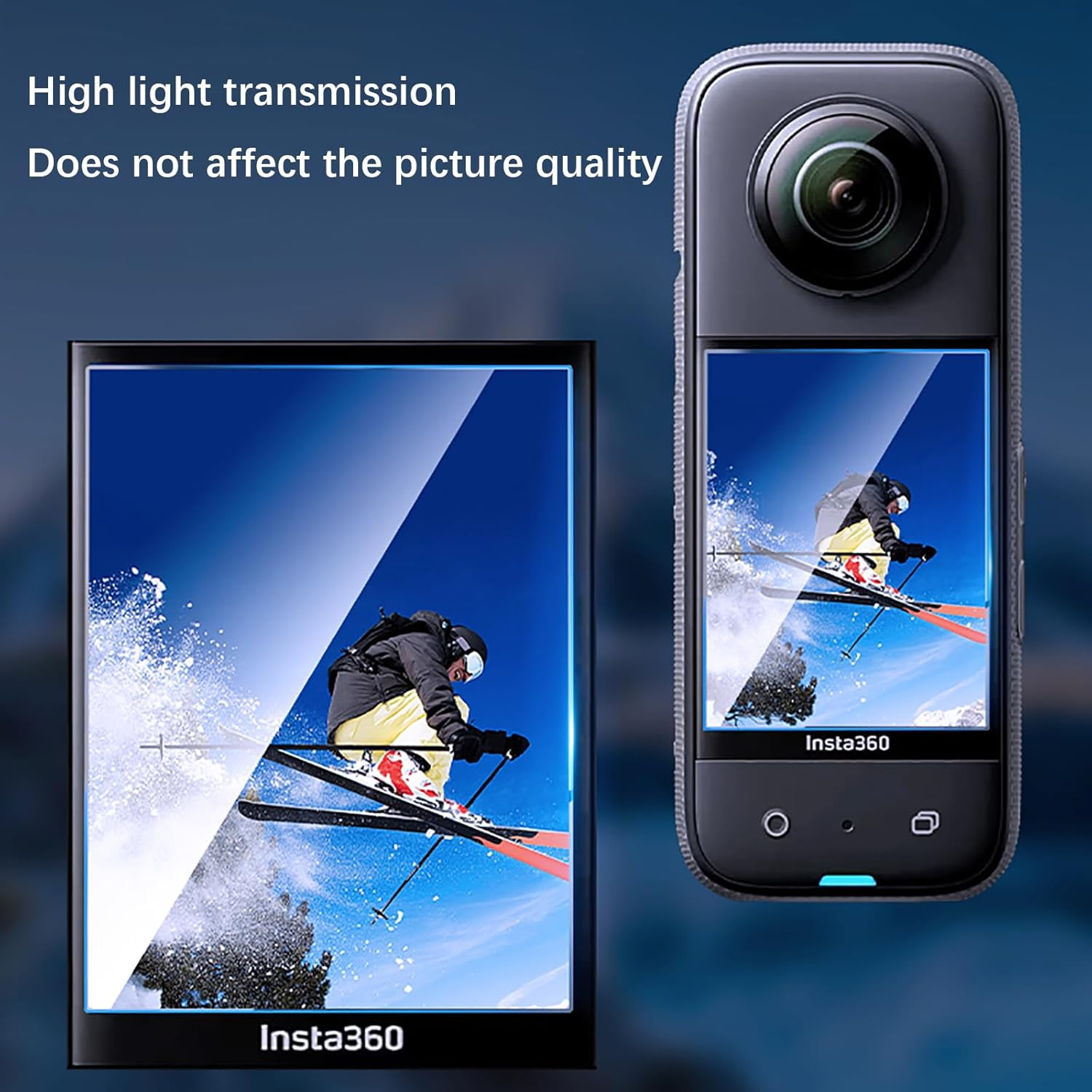 【For Insta360X5 Insta360X4】2-Pack Screen Protector for Insta 360 X5 Insta 360 X4, Ultra-Thin, 2.5D round Edges, Anti-Scrach Anti-Fingerprint Anti-Dust image number 4