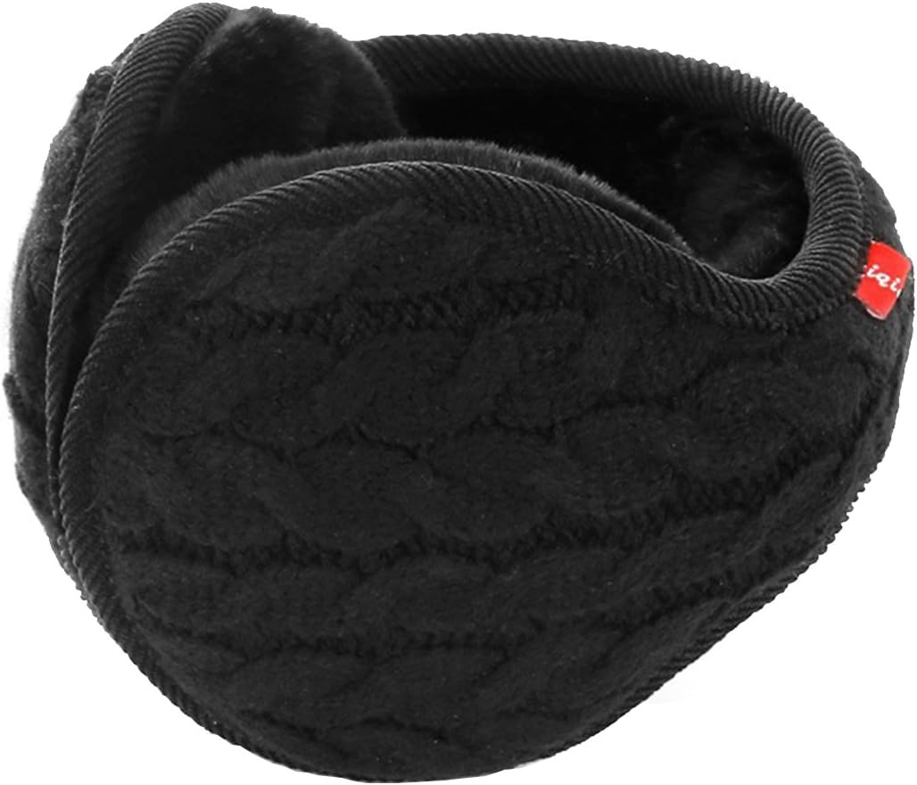 Surblue Unisex Warm Knit Earmuffs Ladies Cashmere Winter Pure Color Outdoor Fur Earwarmer, Adjustable Wrap