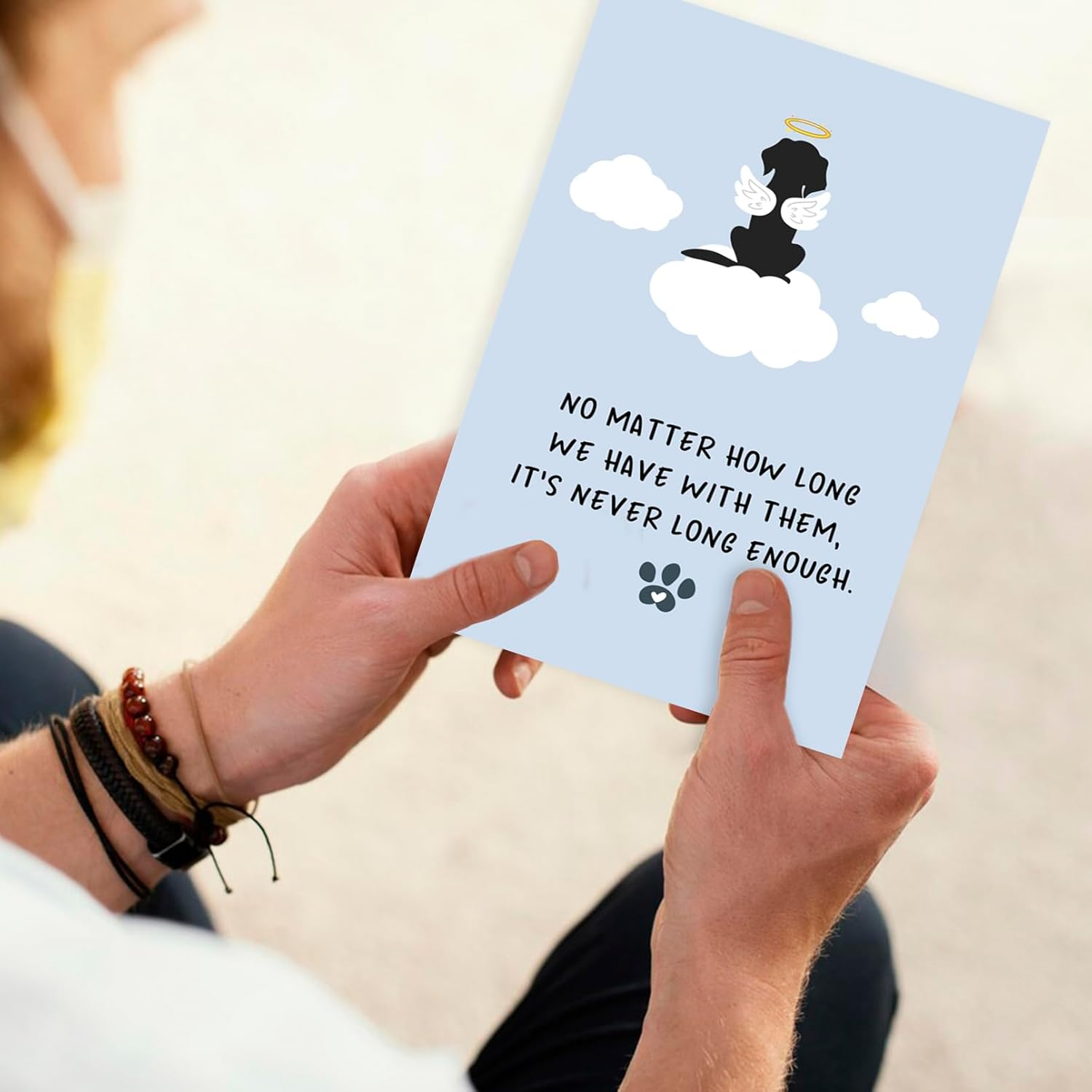 Dog Sympathy Card, Cute Pet Loss Cards, Dog Memorial Sympathy Gifts for Loss of Pet, Condolence Card for Pets Owner Lover, Doggy Bereavement Ideas for Family Friends Husband Wife - 7 image number 6