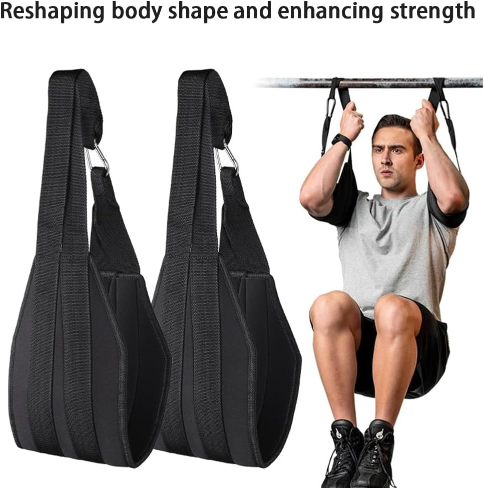 2 Pack Fitness Hanging Ab Straps,Pull up Straps,Arm Pull up Workout Support,Abdominal Training Workout Equipment,Arm Support Slings,Fr Home,Gym Workout image number 3