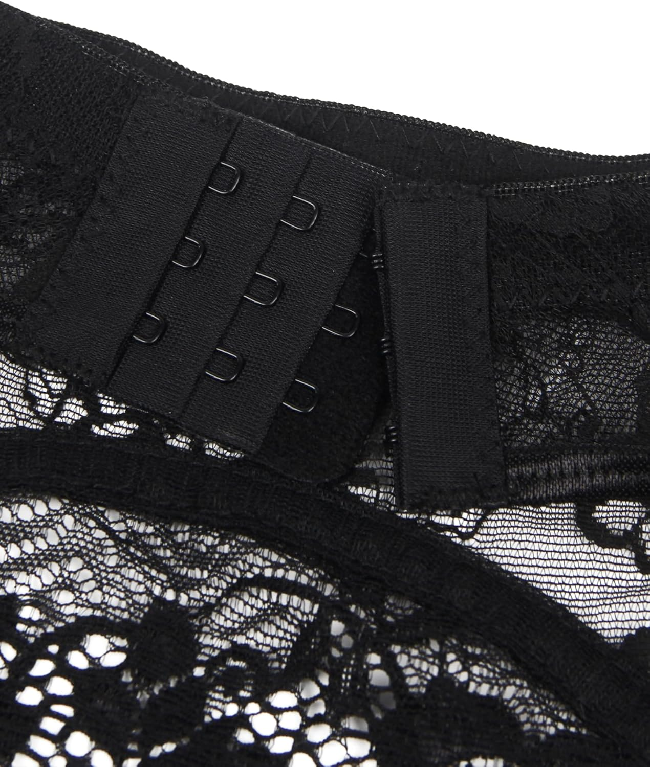 Womens Lace Garter Belts for Thigh Highs plus Size Mesh Suspender Belts Sexy Garter Belt Lingerie with 4 Strap Slip image number 2