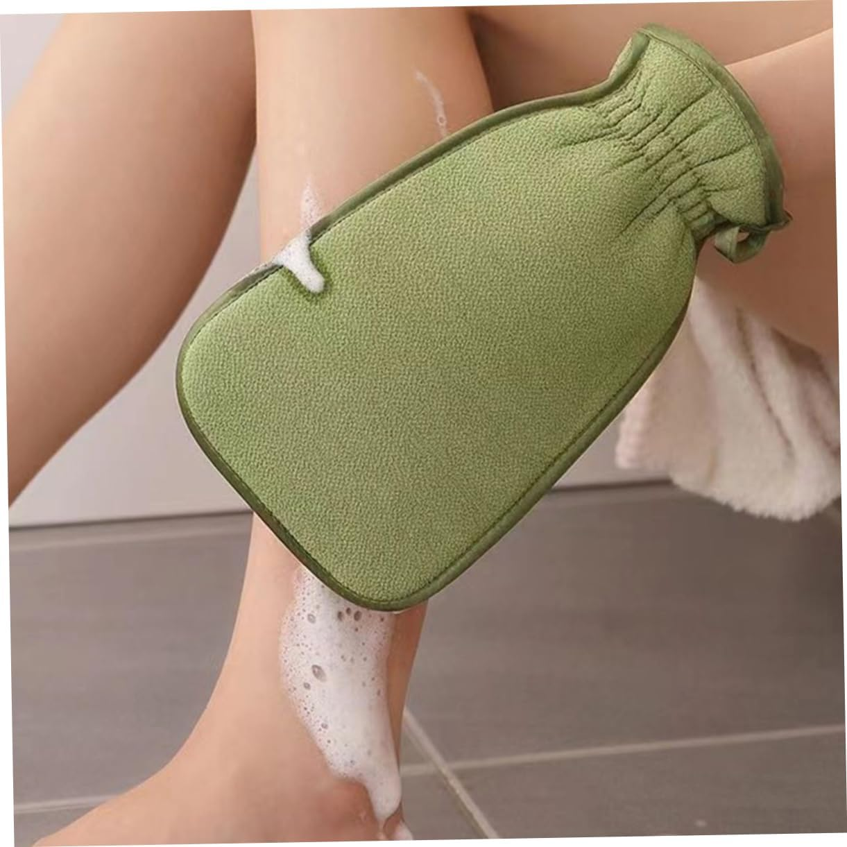 SAFIGLE 3Pcs Deep Cleansing Body Scrub Gloves for Shower Exfoliating Mitts Comfortable Fit