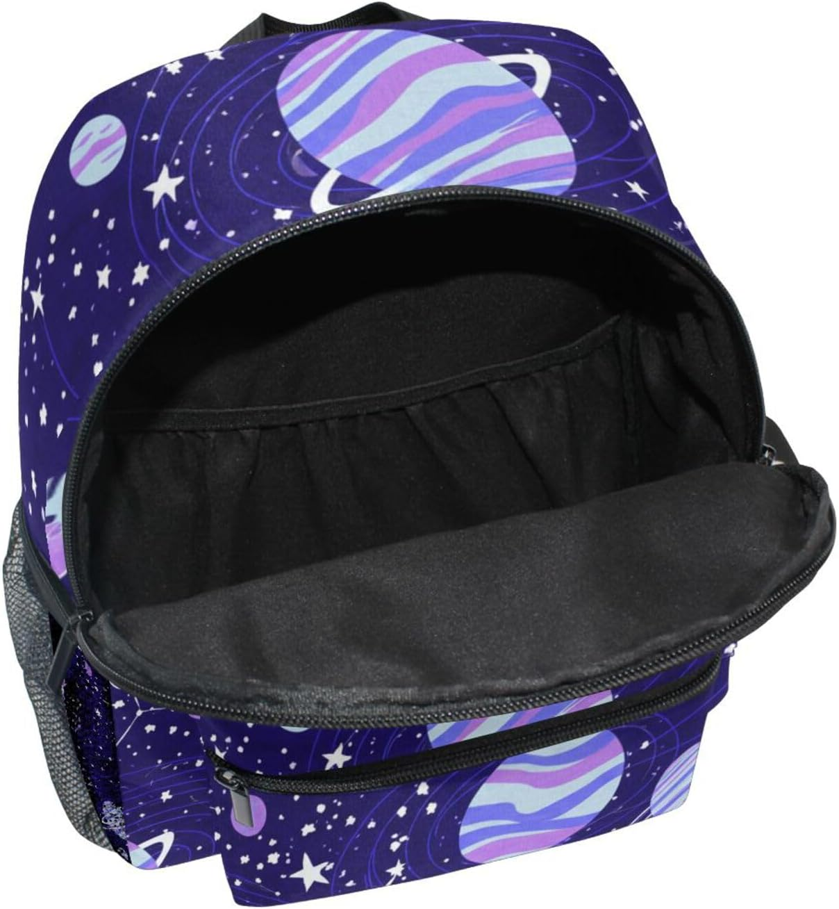 RPLIFE Toddler Backpack for Boys Girls, Cute Planets Stars Purple Little Kid'S Backpacks Mini Kindergarten Backpacks, 3-8 Years image number 2