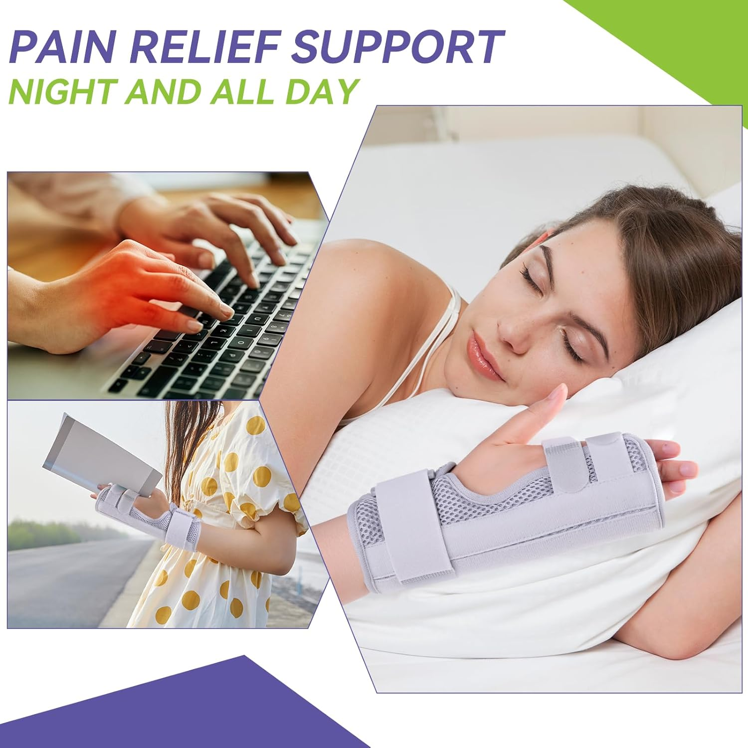 Trigger Finger Splint, Finger Brace Joint Stabilizer, Hand Brace with Finger Support, Middle Pinky Pointer Broken Fingers Splint, Adjustable Hand and Wrist Support (S) image number 5