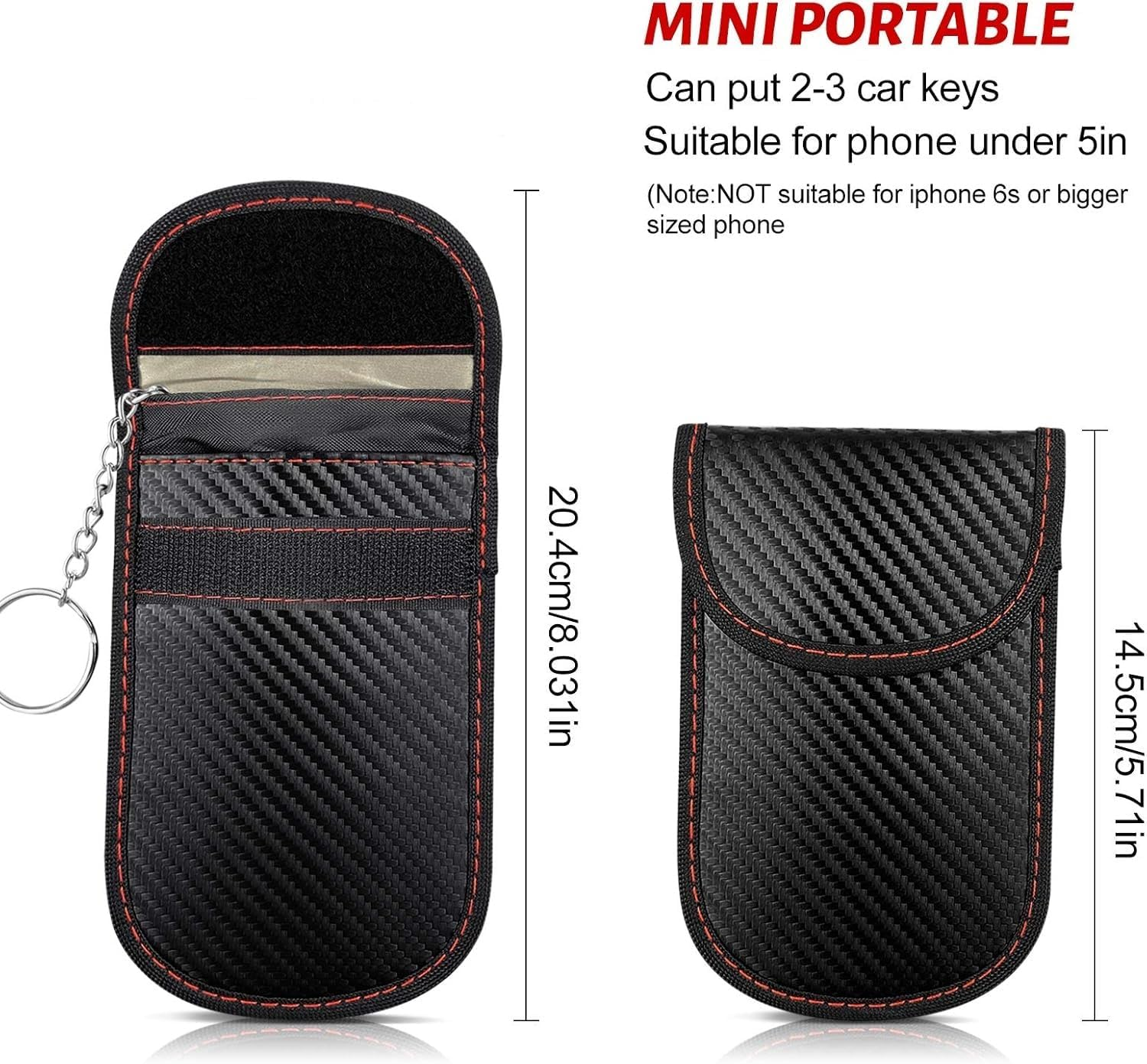 Car Keys Faraday Box Car Key Signal Blocker Box with 2 Pack Keyless Entry Faraday Pouch Anti-Theft RFID Protector, Keyless Cars Security anti Theft Bags image number 1