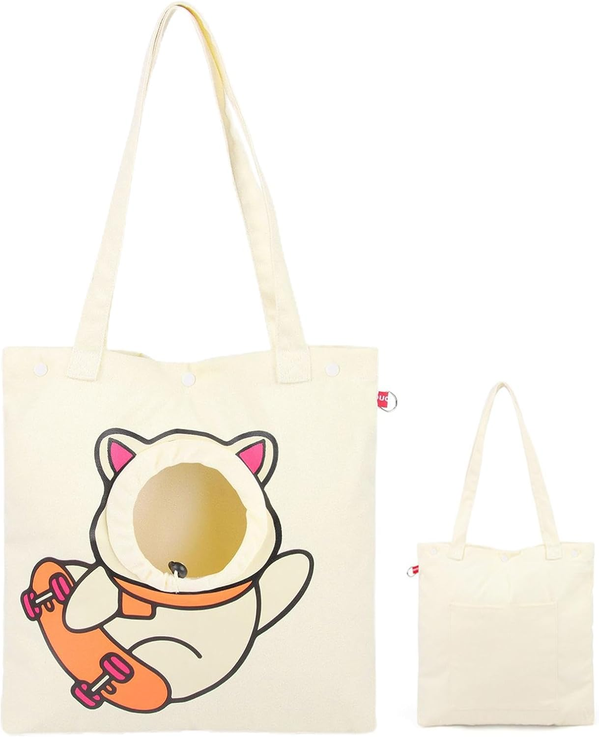 Pet Canvas Shoulder Carry Bag,Small Dog Carrier Sling - Pet Carrier for Small Dogs and Cats, Outdoor Dog Tote Bag for Shopping Camping - Yellow image number 7