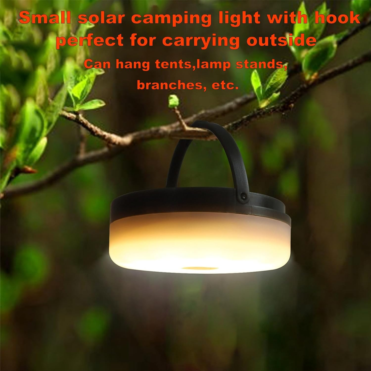 YINCORD Solar Camping String Lights, 4 in 1 Camping Light, Outdoor Lantern Retractable Light 10 Lighting Modes, Solar Powered and USB Charging, Portable Multicolor&Warm White for Decorations