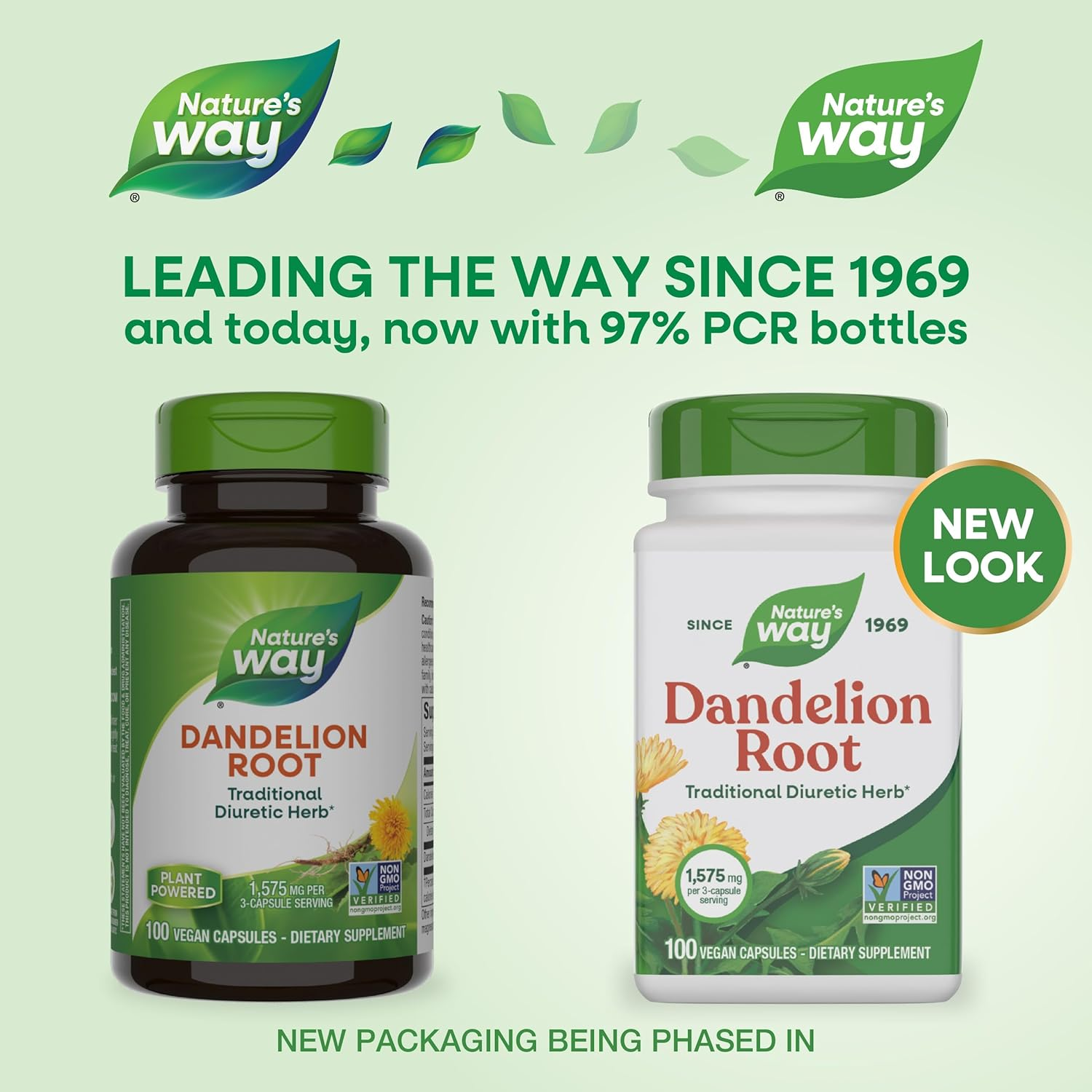 Nature'S Way Dandelion Root; 525 Mg Dandelion Root per Serving; Non-Gmo Project Verified; Gluten Free;Vegetarian;100 Vegetarian Capsules image number 6