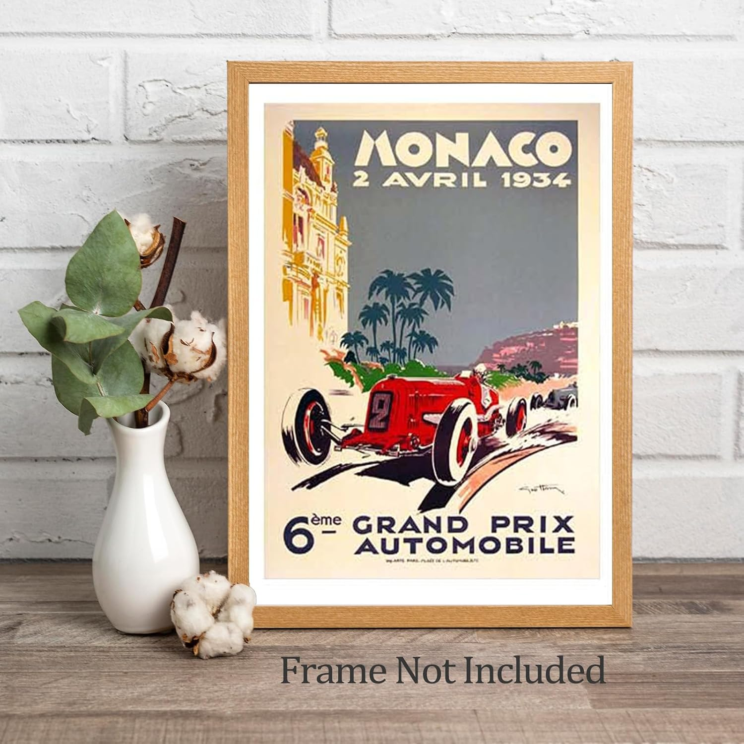 ZIENVE Formula Racing Posters Wall Art Prints, Set of 6 Vintage F1 Car Racing Pictures Canvas Wall Art Room Bedroom Decor, 20 X 25Cm Unframed image number 4