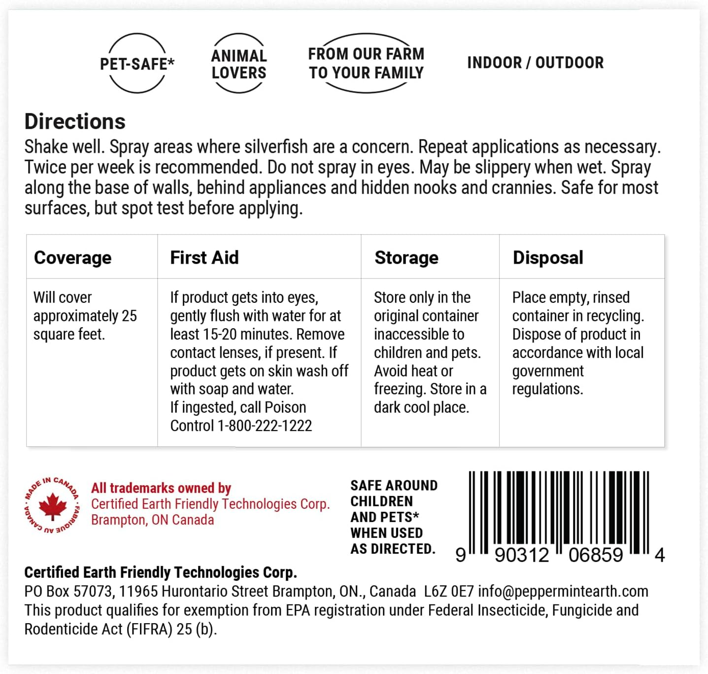 Powermint Peppermint Oil Silverfish 8 Oz image number 1