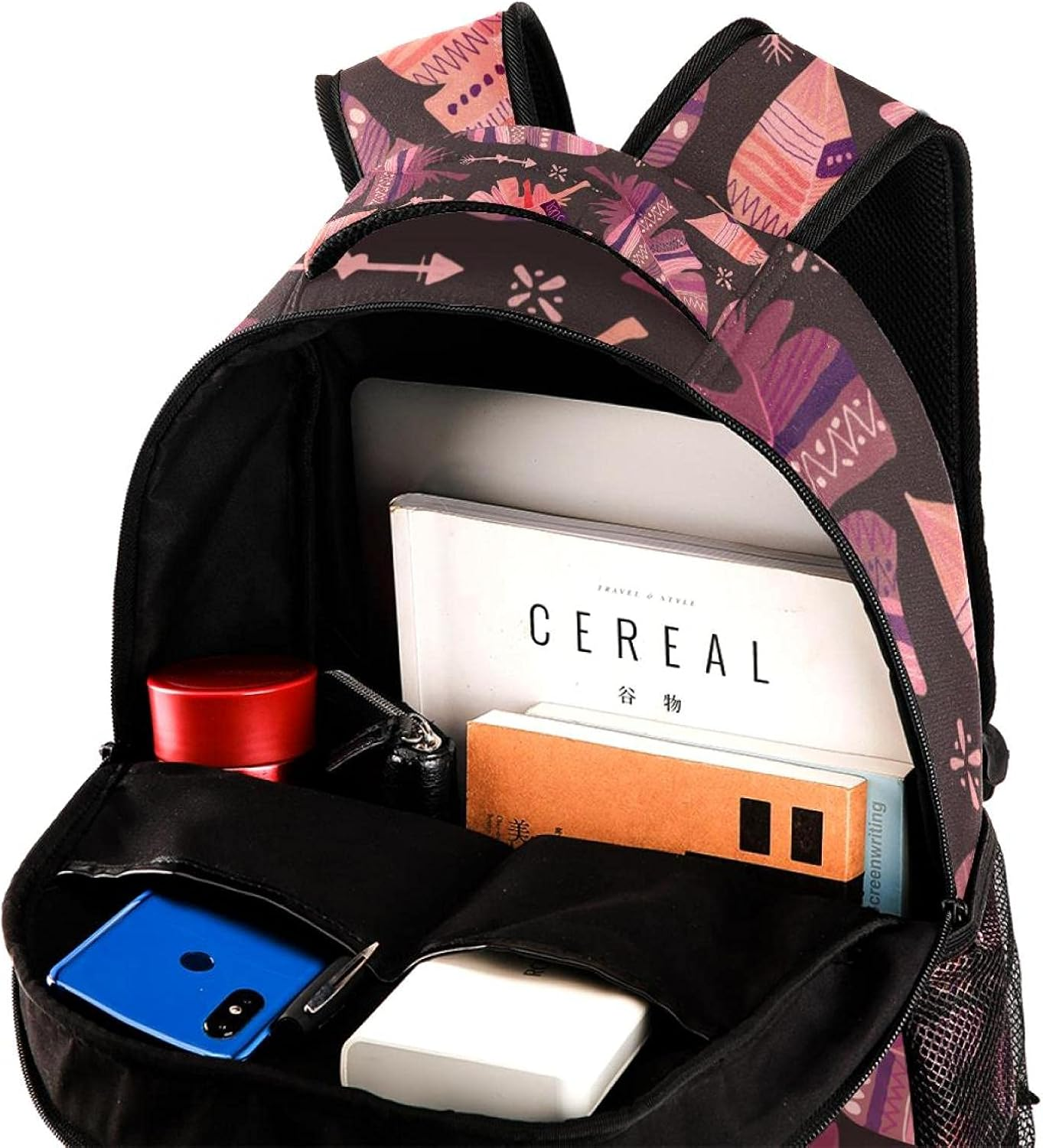 Creative Boho Feather Backpack Students Shoulder Bags Travel Bag College School Tote Backpacks image number 1