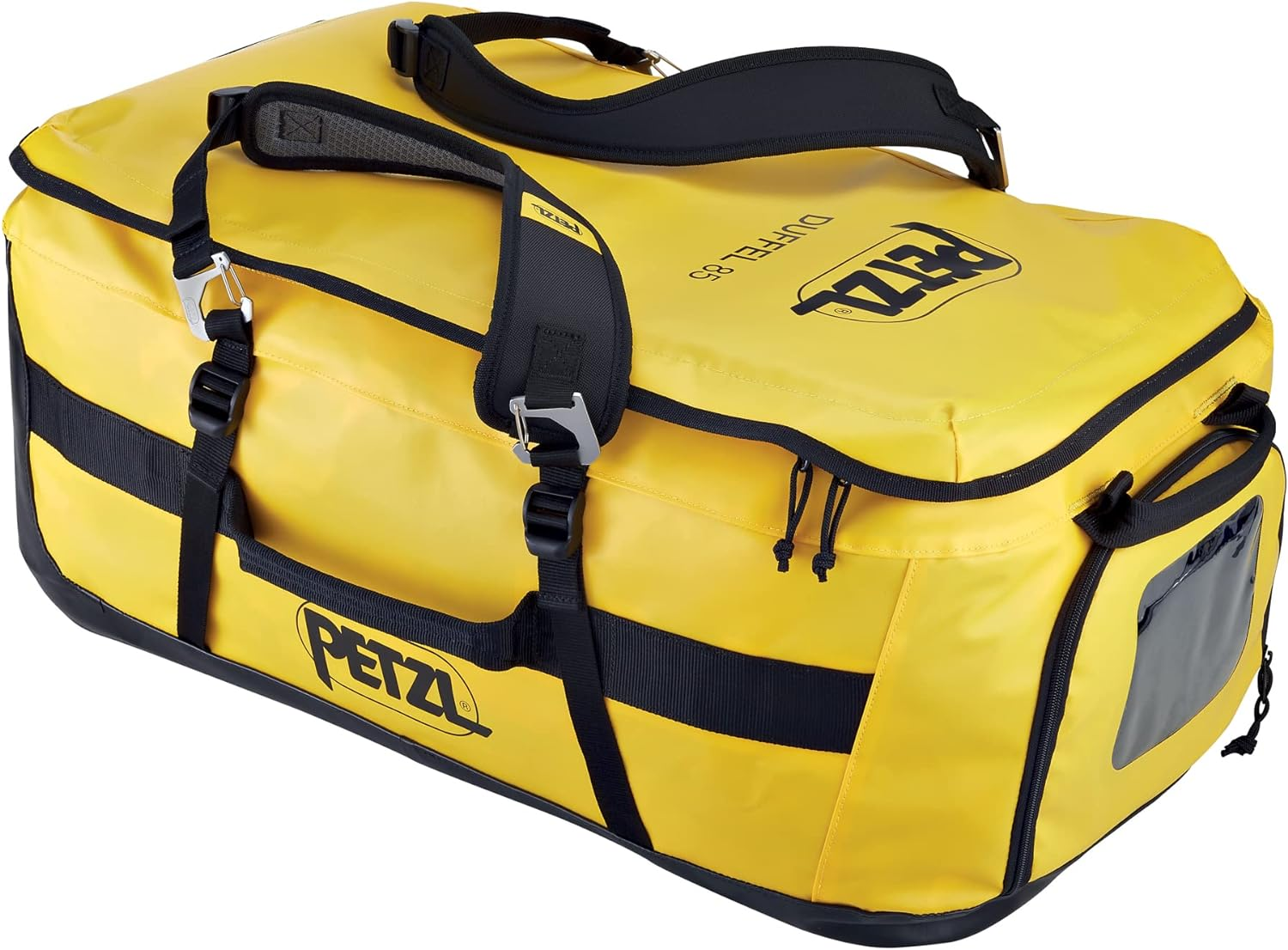 PETZL, Duffel 85, from Large Capacity Transport Sacco, Yellow Black, 85 L, Unisex-Adult