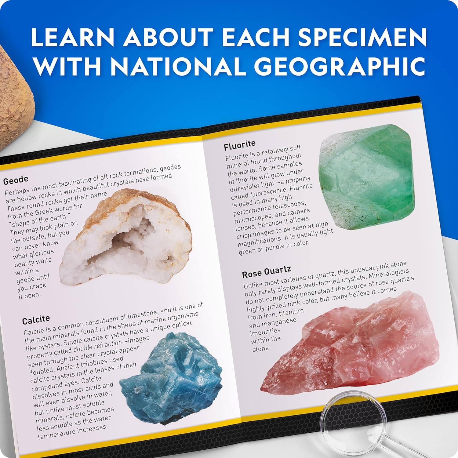 National Geographic Mega Gemstone Dig Kit &ndash; Gemstones and Crystals Digging Kit, Science Kit for Kids, STEM for Girls and Boys, Gems, Rock Collection image number 6