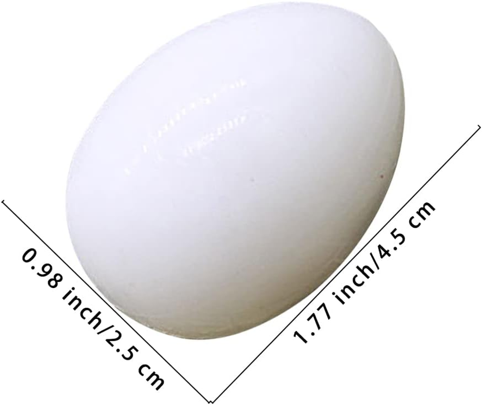 JVHLOV 20X Solid Plastic Dummy Fake Eggs, Dummy Eggs Dove, Simulation Bird Egg Bird Breeding Tool image number 1