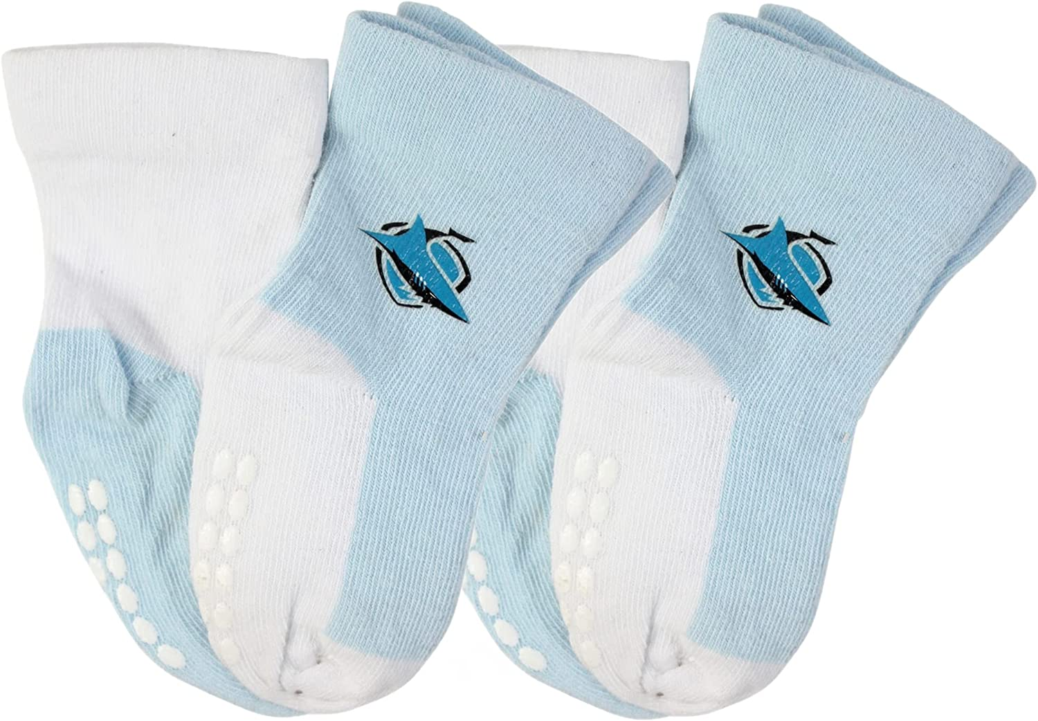 NRL Cronulla-Sutherland Sharks High Performance Sport Ankle Supporter Socks | National Rugby League | Men'S Sizes 4Pr image number 2