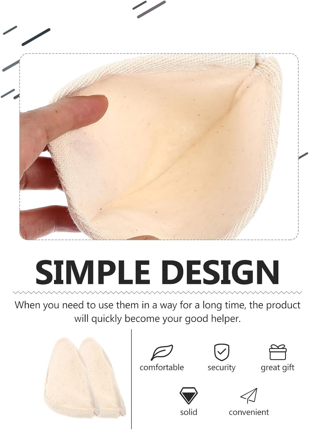 Alipis 2Pcs Reusable Cotton Filter Bags Large Tea Tea Strainer Pouch for Coffee Juice Soy Milk Brewing Washable Eco-Friendly Filter image number 4