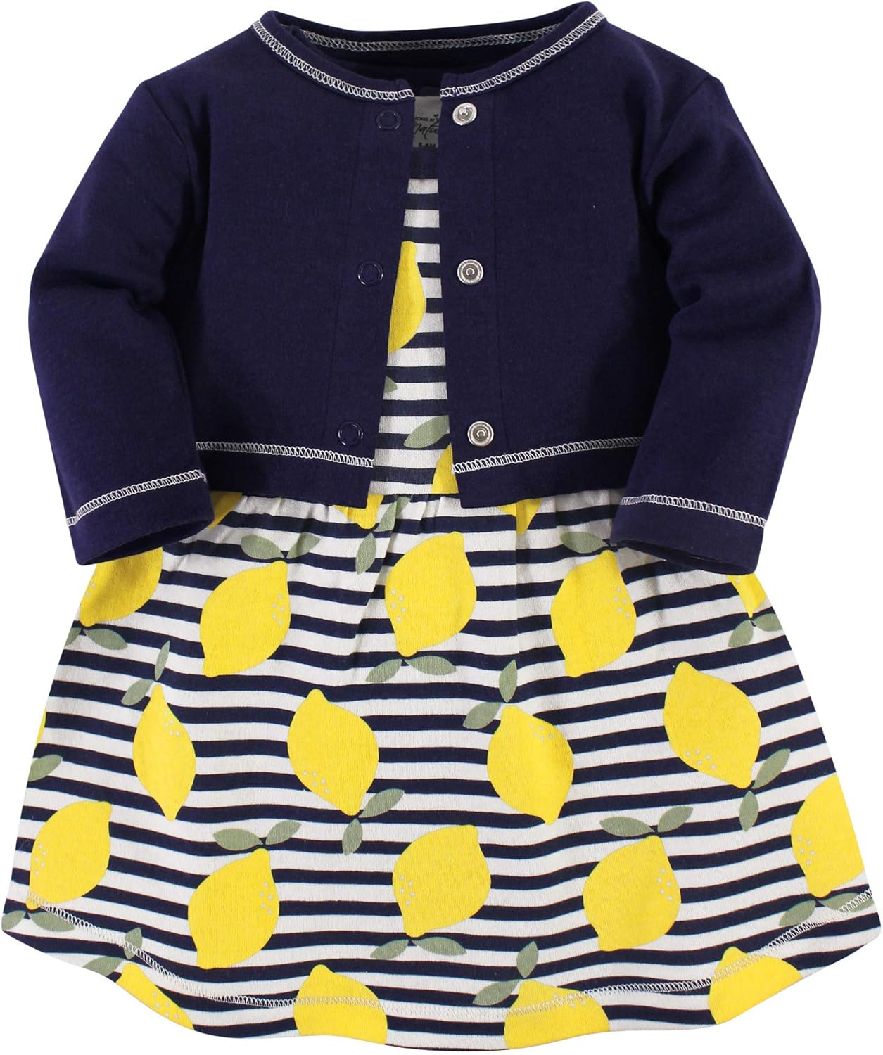 Touched by Nature Baby Girls Organic Cotton Dress and Cardigan