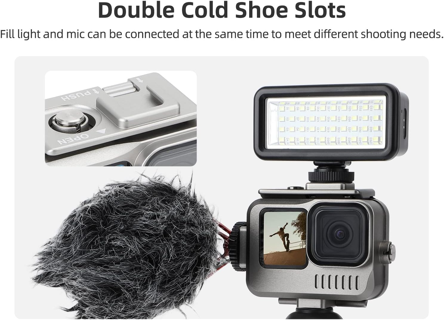 Aluminum Waterproof Housing Case for Gopro Hero 13 / Hero 12 / Hero 11 / Hero 10 / Hero 9 Black image number 6