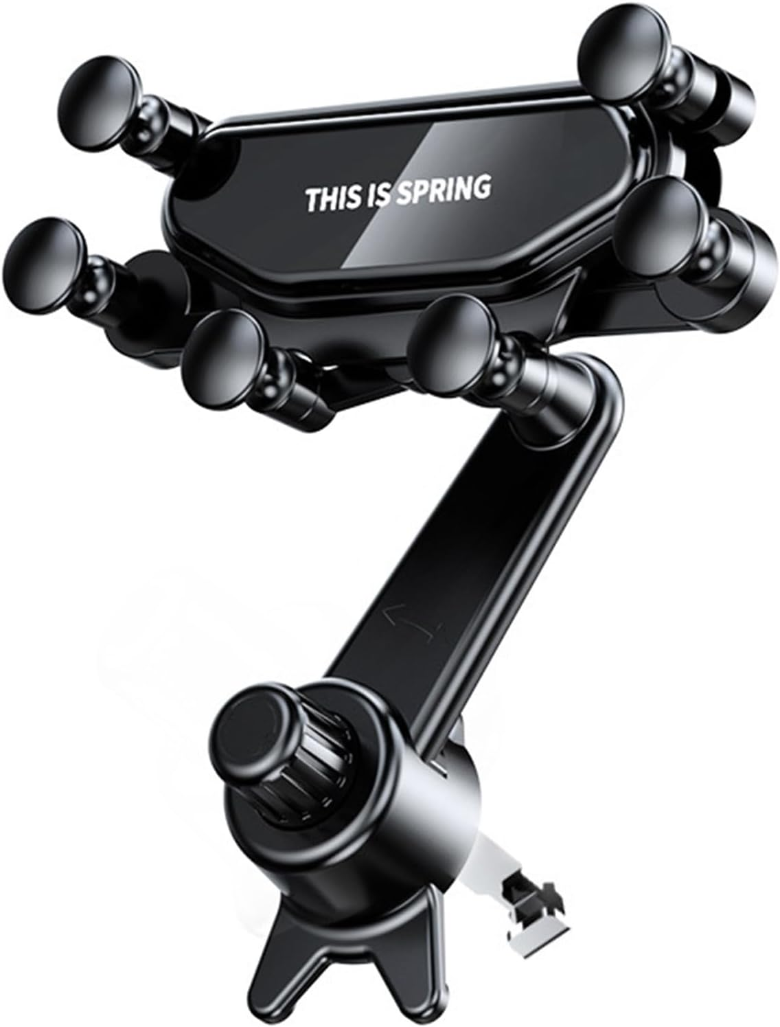 Car Phone Holder Mount with Newest Metal Hook Clip 360&deg; Rotation Six-Point Gravity Air Vent Cell Phone Car Mount Hands Free Universal Automobile Cradle Fit for 4.0-6.5 Inches Phones image number 3