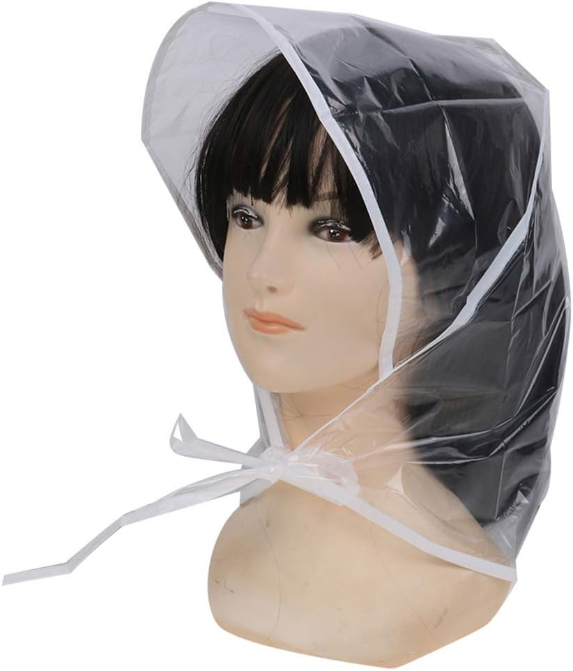 Qingsi Waterproof Rain Hat Plastic Rain Bonnet Protect Hairstyle Hairdo for Women and Lady image number 2