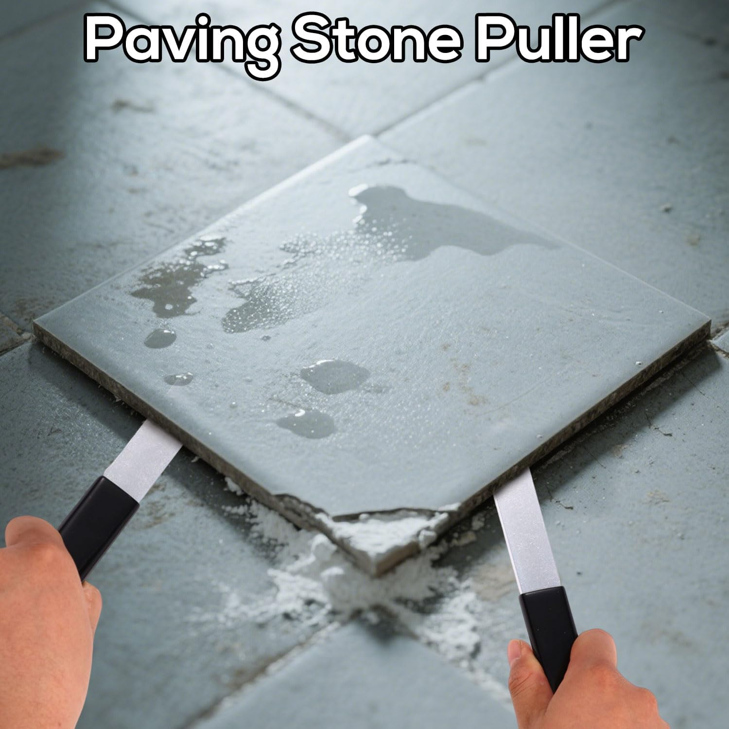 2Pcs Paver Puller Tool, 8.9X0.79 Inch Heavy Duty Carbon Steel Paver Extractor Tool with Scraper Micro Teeth & Gripper Slots for Garden Lawn Yard Brick and Block Replacement image number 3