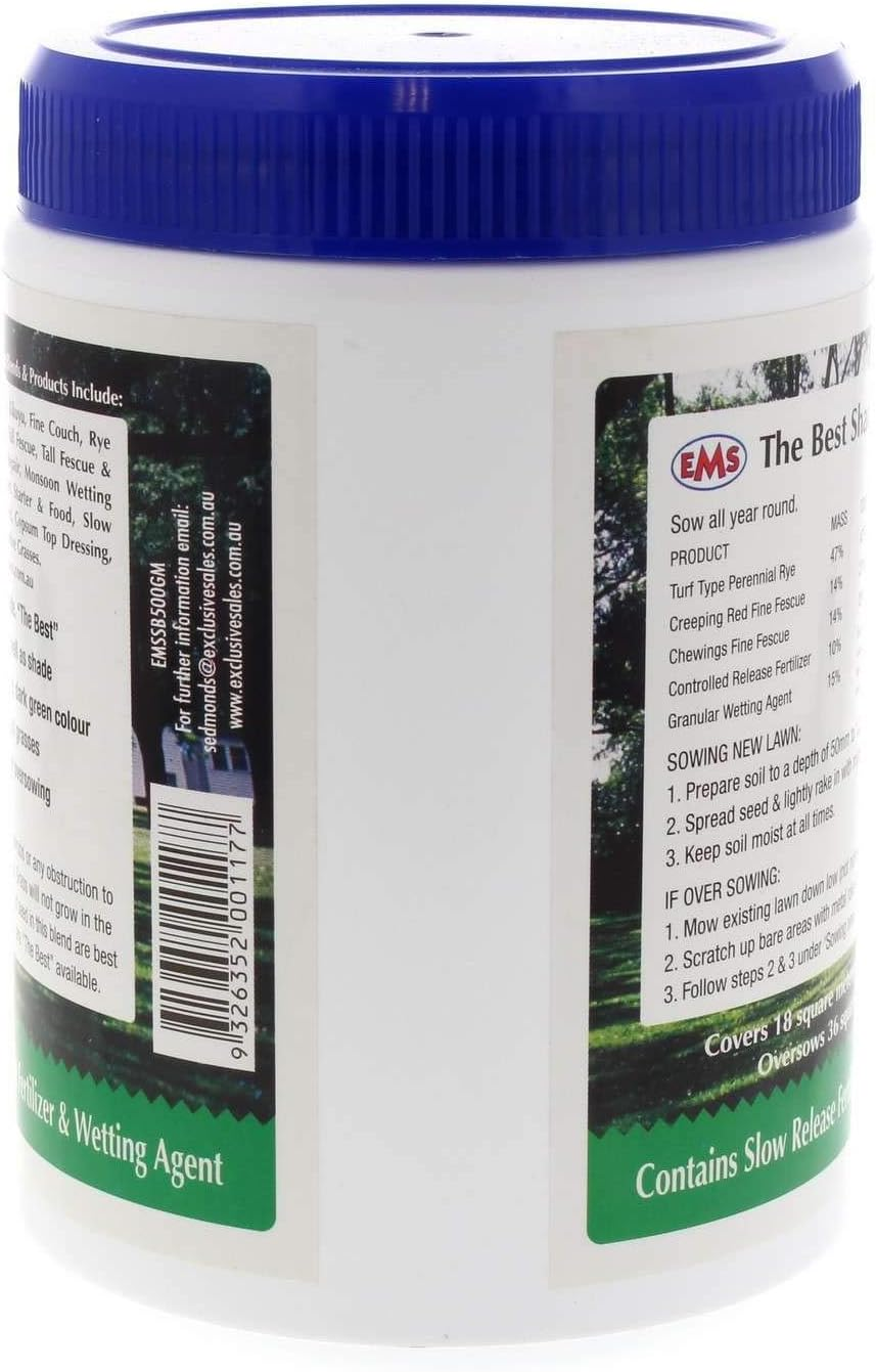 The Best Shade Blend Grass Seed 500Gm EMS Garden Premium Quality