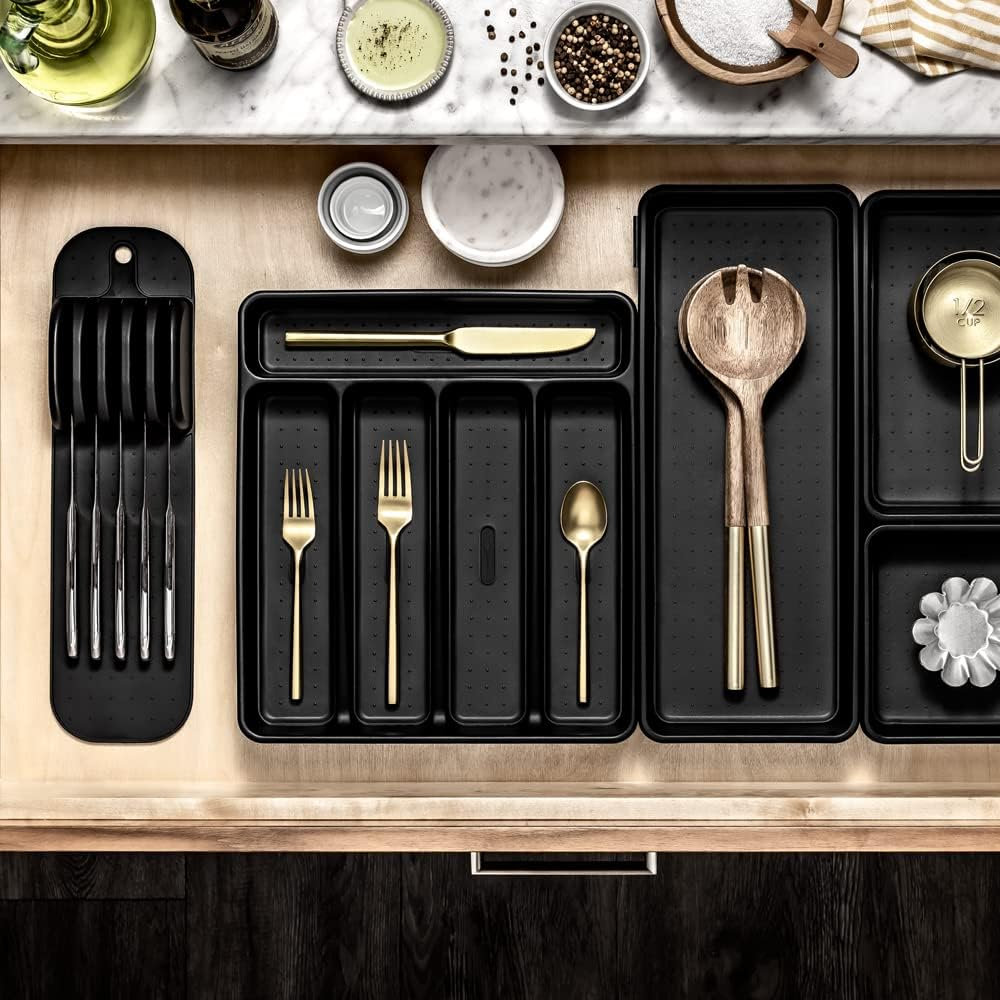 Madesmart 5 Compartment Cutlery Tray (Sz) - Carbon image number 1