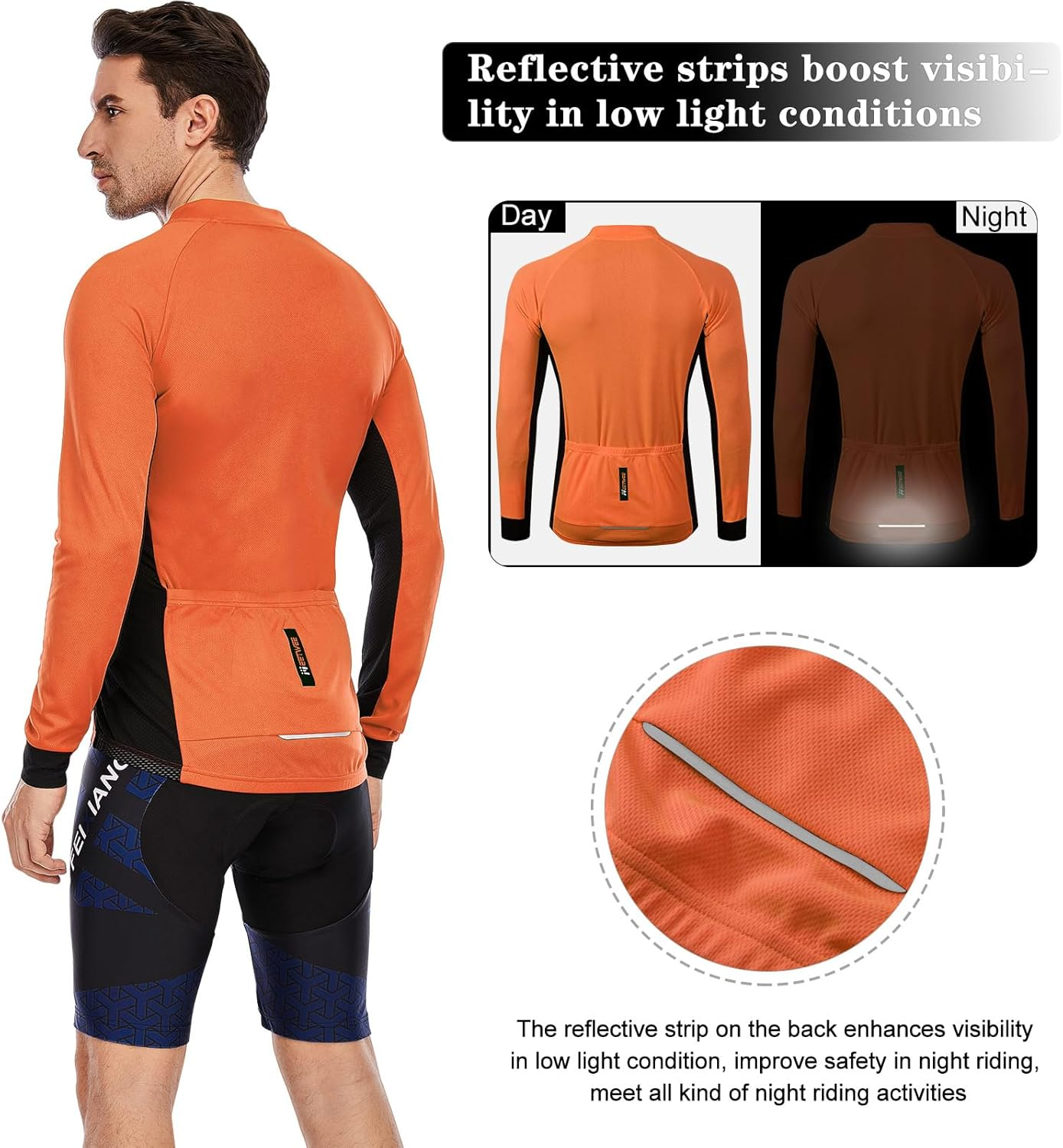 MEETWEE Men&rsquo;S Cycling Jersey, Short Sleeve Biking Cycle Tops Quick Dry Breathable Mountain Bike MTB Shirt Racing Bicycle Clothes image number 3