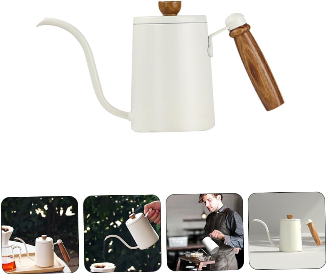 DONFAMDS Hand Brew Coffee Maker Tea Pot Infuser Drip Coffee Pot Stand Stainless Steel Easy Clean image number 1