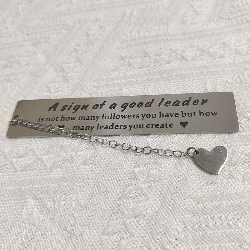 Boss Mentor Leader Appreciation Gift Bookmarks for Women Men a Sign of a Good Leader Bookmark for Manager Supervisor Mentor Leaving Going Away Gifts for Leader Retirement Gift - A Sign Of A Good Leader image number 5