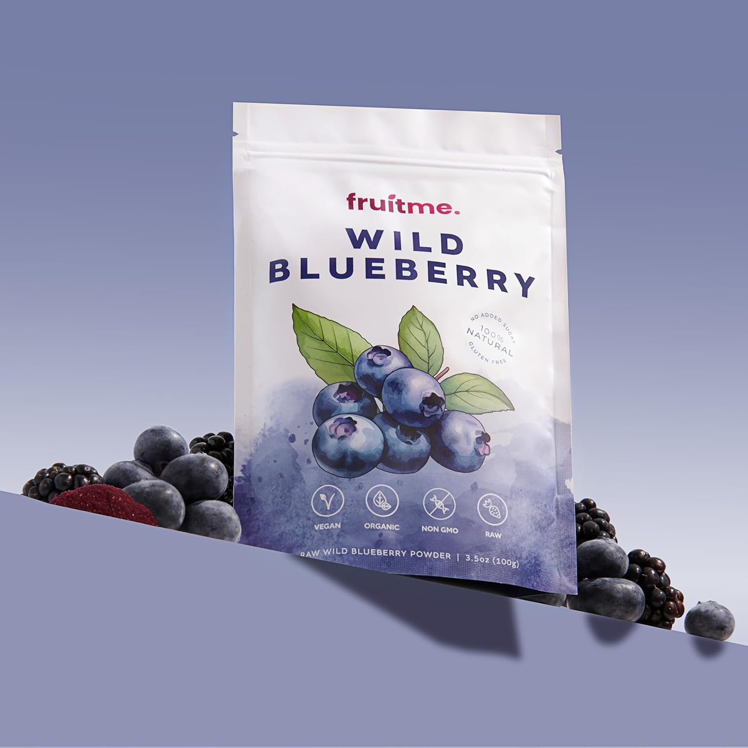 Raw Certified Organic Wild Blueberry Powder Freeze-Dried 100G - Antioxidant, Vitamin C and Zinc Rich Superfood - 100% Bilberry Superfruit by Fruitme image number 5