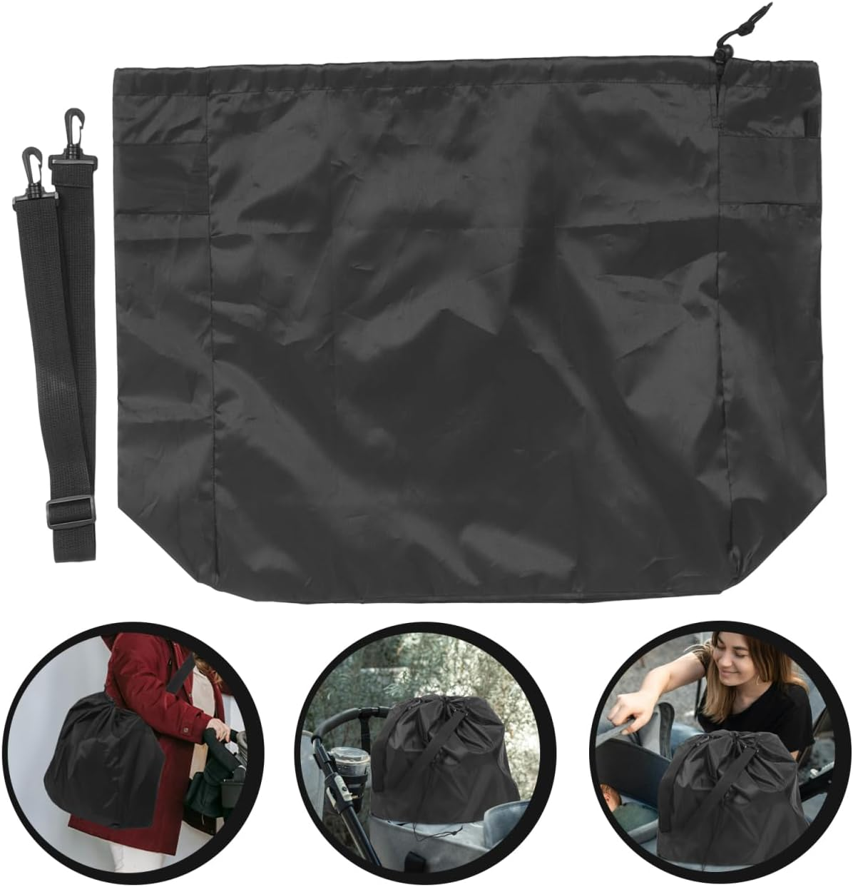 Abaodam Stroller Storage Bag for Air Travel Durable Oxford Cloth Pram Travel Bag with Shoulder Straps and Easy Carrying for Gate Check image number 2