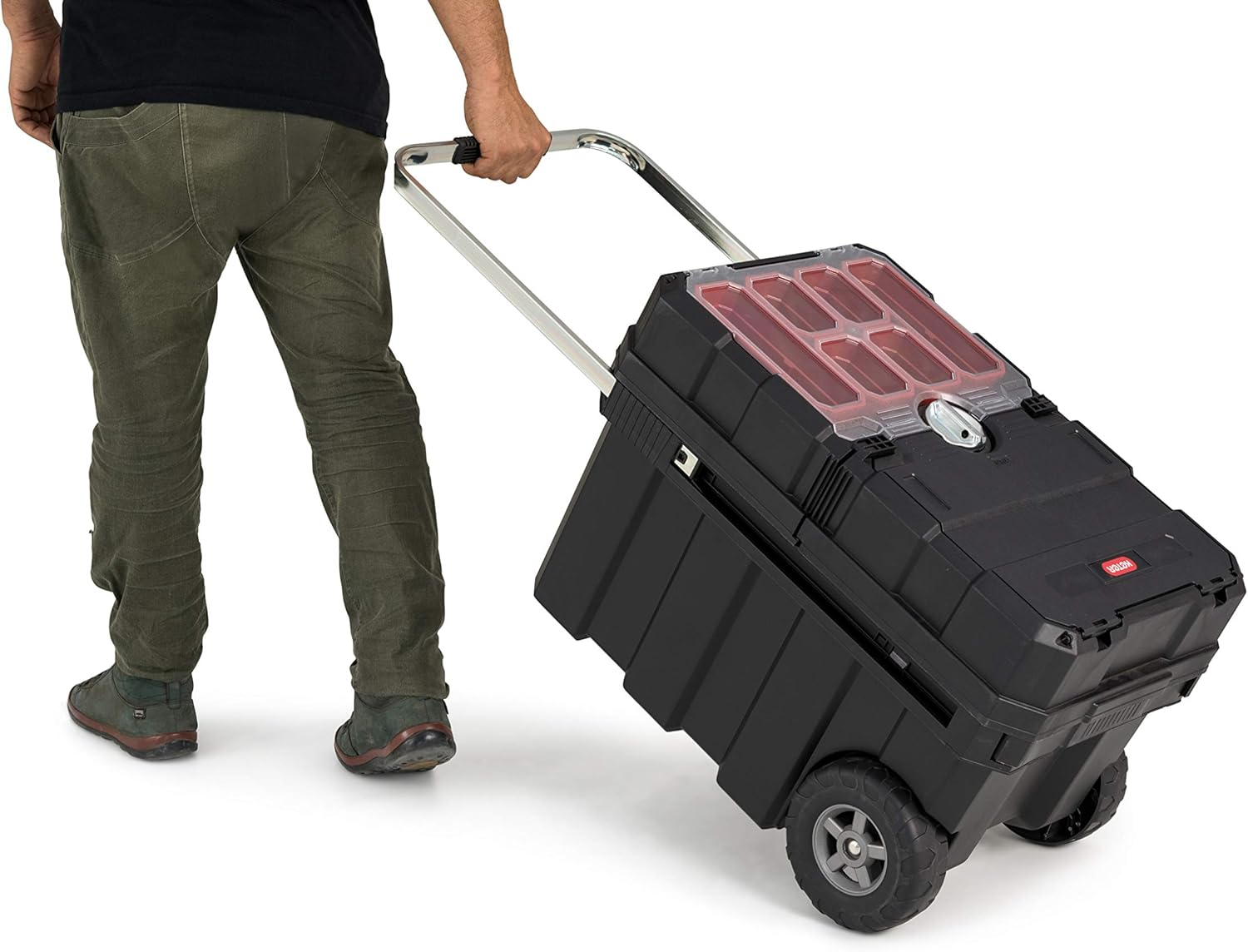 Keter New Masterloader Portable Rolling Tool Box Storage Organizer image number 4