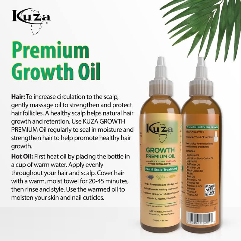 Premium Growth Oil W/Black Cumin & Rosemary 4 Oz. (Pack of 2) image number 3