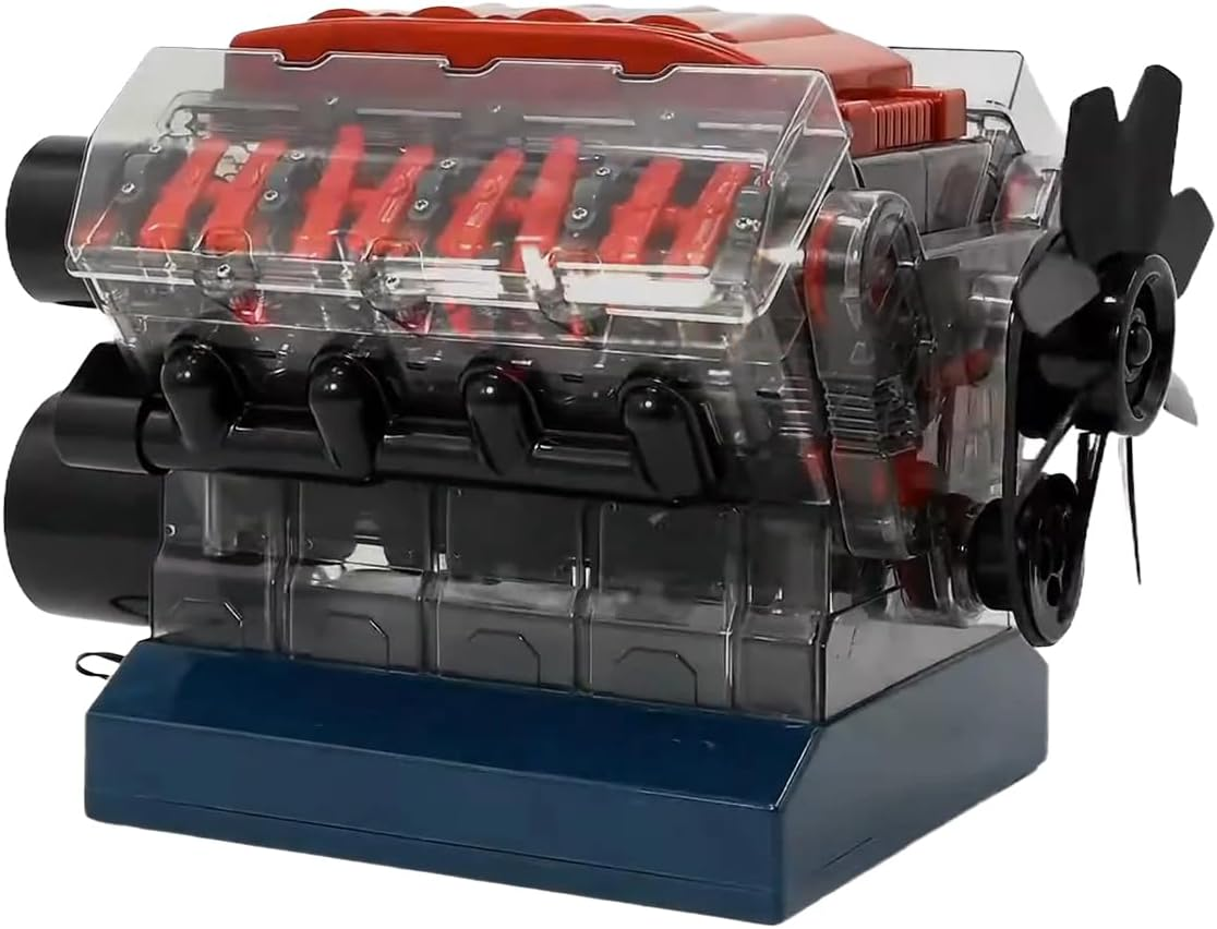 Kenisy V8 Model Engine, Educational Creativity Science Experiments, DIY STEM Learning Project Toy for Kids and Teens, Engineer Your Own Combustion Engine and 4-Stroke Cycle with 270+ Mechanical Parts