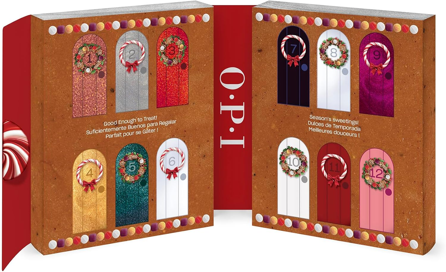 OPI Mini Holiday 2025 Collection Advent Calendar Nail Polish Gift Set (12 Pieces) image number 1