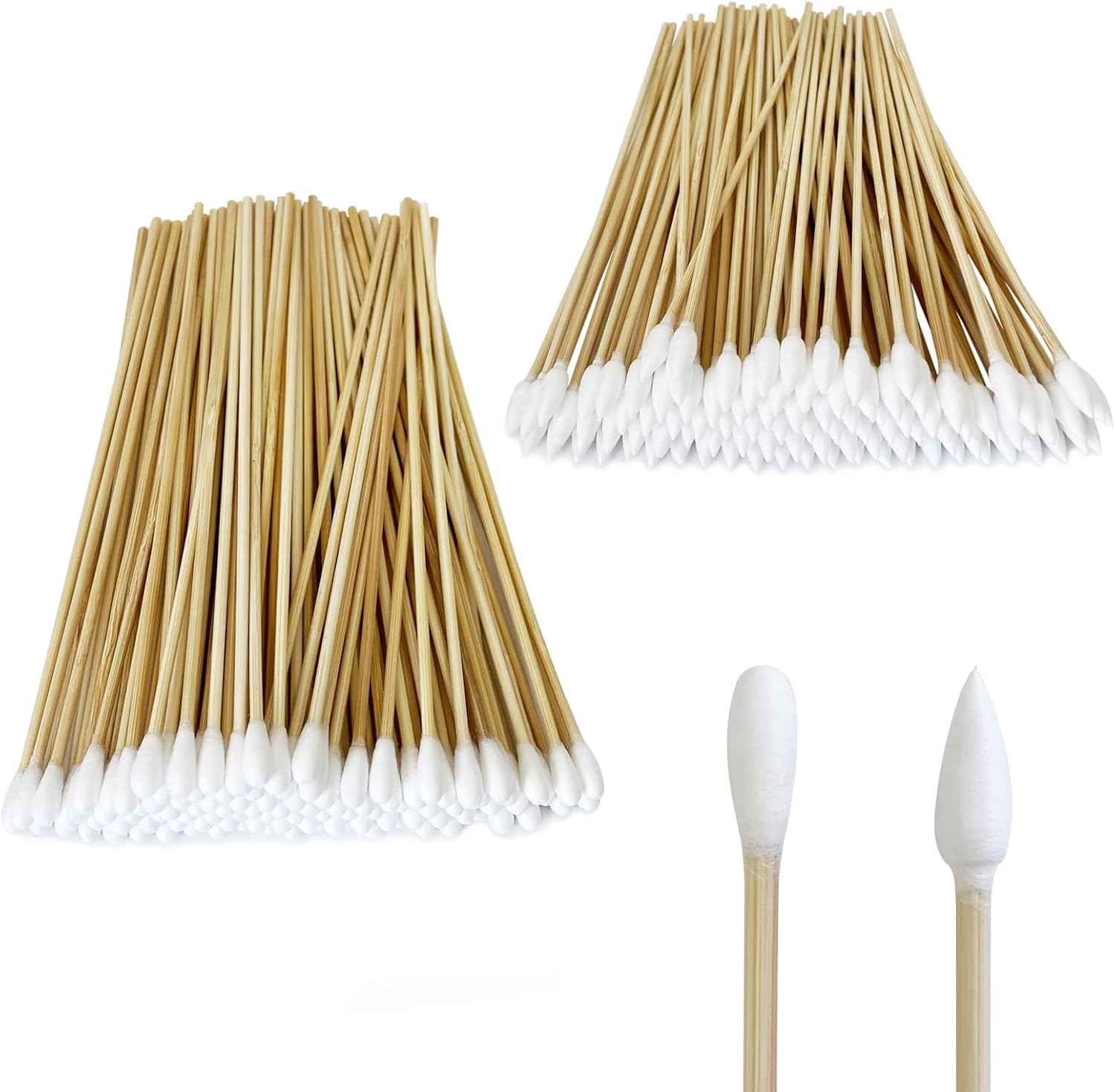 200 PCS Gun Cleaning Swabs - 100 round Tip + 100 Pointed Tip 6" Lint-Free Long Cotton Swabs with Bamboo Handle, Professional Firearm Maintenance Kit for Precision Electronics Instruments image number 7