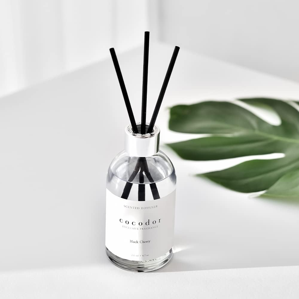 Cocod'Or Reed Diffuser White Edition - White Jasmine - 200Ml - Glass & Wood Reed Diffuser Set, Room & Office D&eacute;cor, Home Fragrance, Gift image number 5